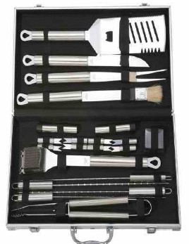 21 PCS S.S bbq set in alu.case