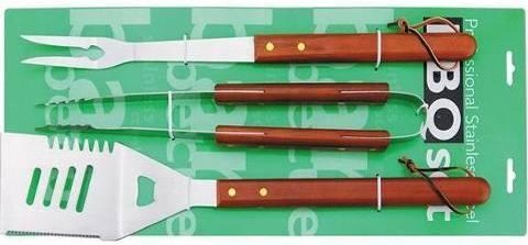 3 pcs bbq tool set on card