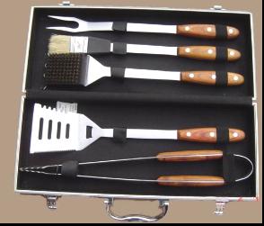 5 PCS PAKKA wood bbq tool set