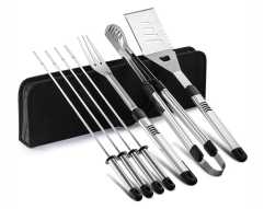 7pcs BBQ tools set with nylon bag for promotion