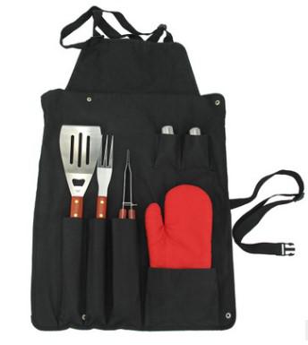 7pcs bbq set with glove in an Apron promotion
