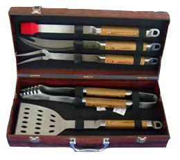 5 PCS rose wood bbq tool sets