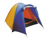 Double skin camping tent for 4 person