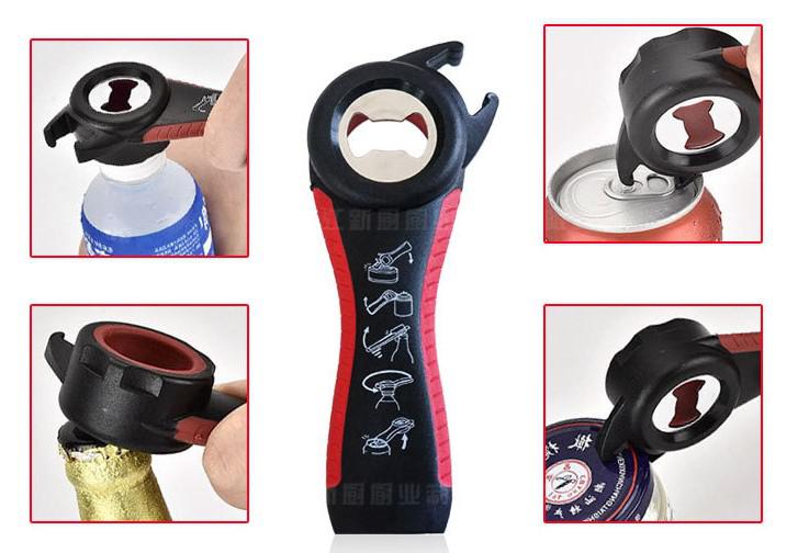 New creative 5 in 1 Opener Multi-function  Can Opener, Beer Opener, Non-slip twist cap,