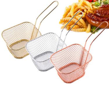 Mini frying food/chips basket stainer chef tools