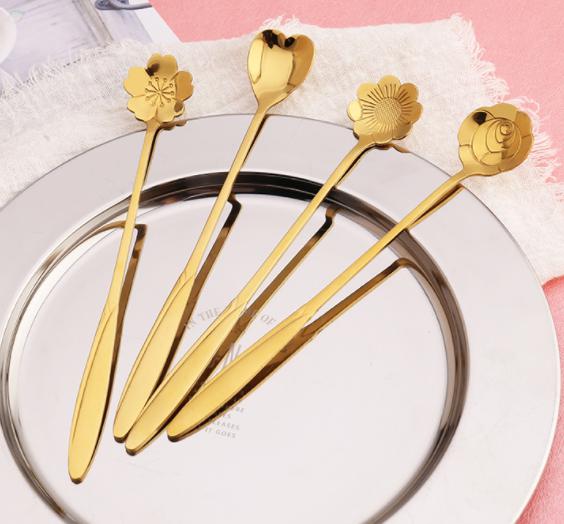 S.S spoon with flower head